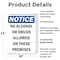 Signmission No Alcohol Or Drugs Allowed, 18 in W x Rectangle, Plastic OS-2PACK-NS-P-1824-V-16001 - alternate 6